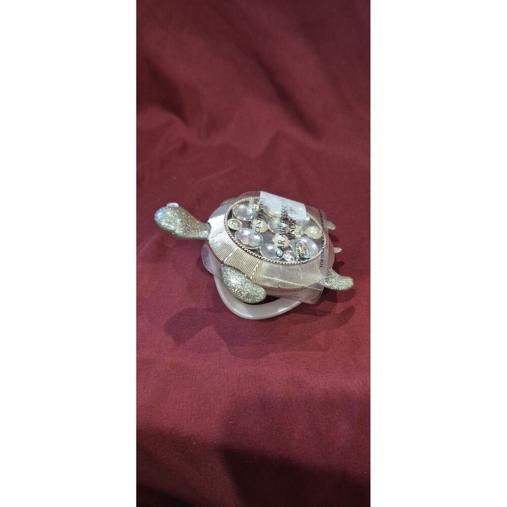 New Bath & Body Works Turtle Scentportable Car Air Freshener Visor Clip Glitter